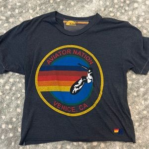Aviator Nation, black, size medium t-shirt